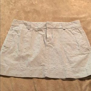 Grey floral embroidered skirt